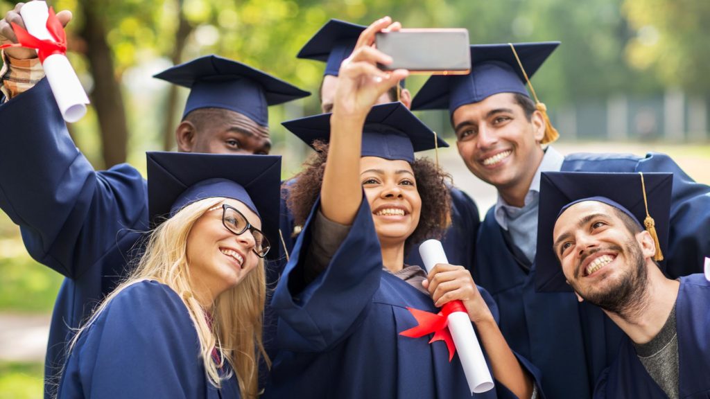 everything grad about college grads taking a selfie