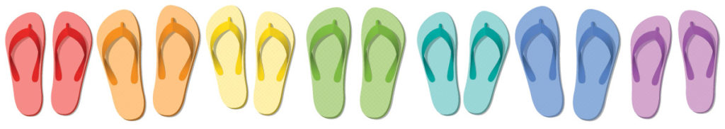 graduation gifts don't have to be complicated, flip-flops and slippers are easy and useful